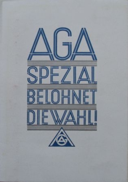 AGA Automobile "Spezial belohnt die Wahl!" Modellprogramm 1929 (S0276)